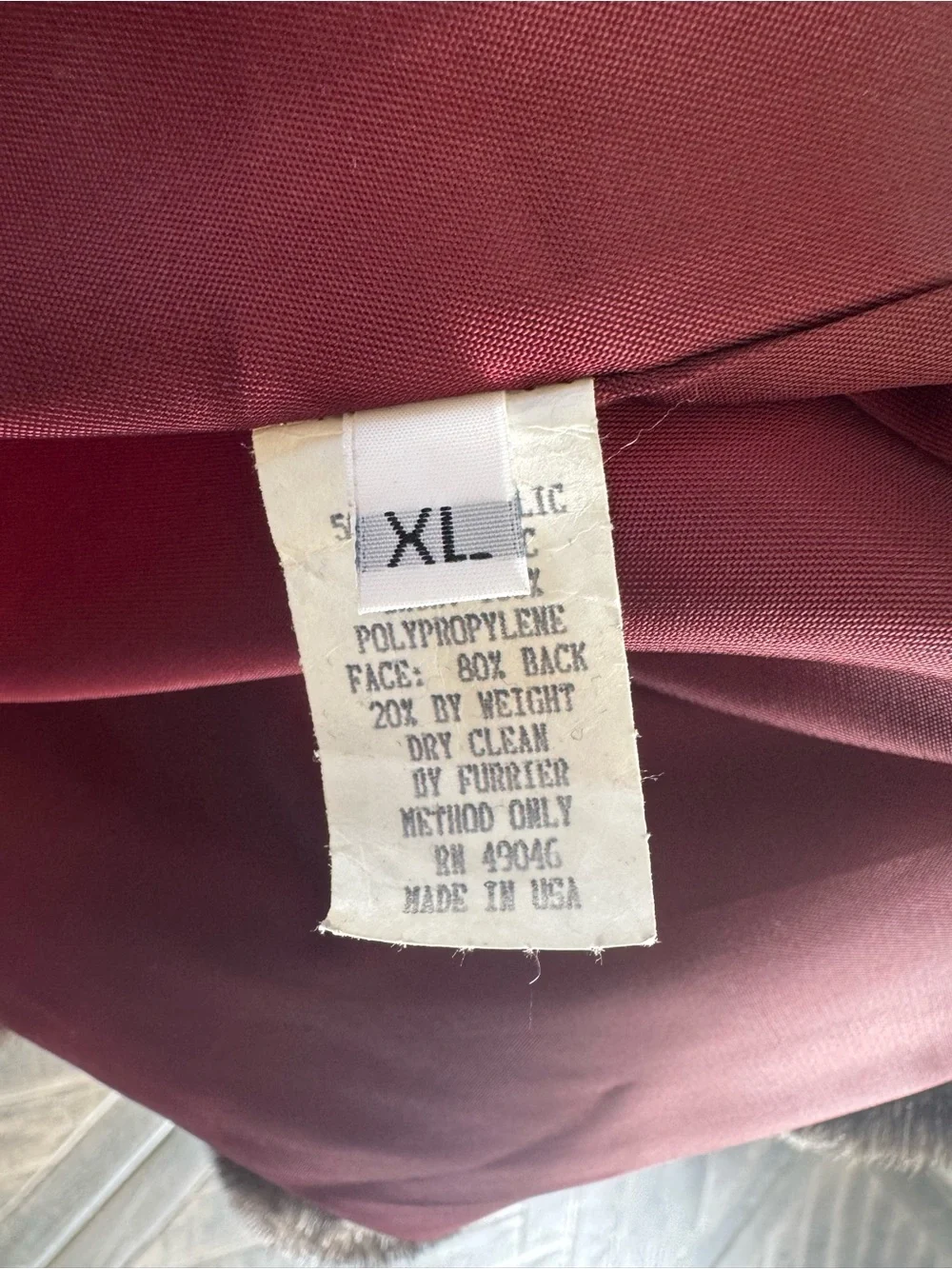 Vintage USA Made Brown Faux Fur Coat XL Long Modacrylic Mobwife